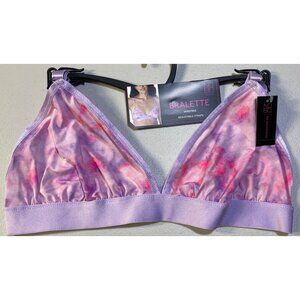 No Boundaries Size XXL Micro Triangle Bralette Watercolor Day Dream Print